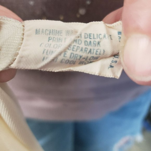 VANITY FAIR Women's Vintage Intimates Cream Off White Nylon Double Side Slit Sli - Picture 2 of 9